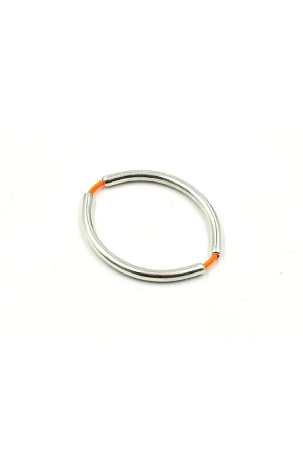 Beyond Simplicity Metallic Bracelet With Elastic Cord B1886 Orange