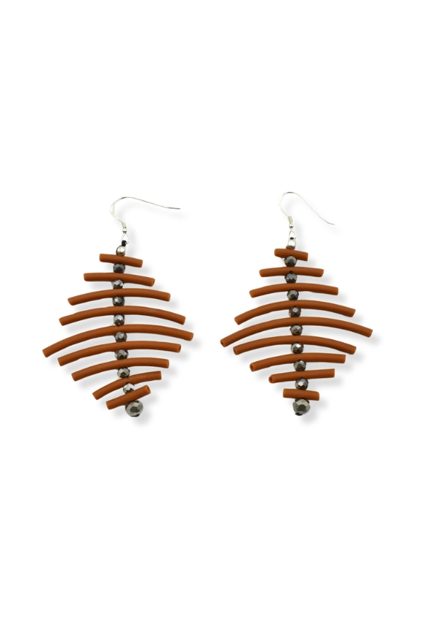 Unique Earrings Feature Rubber Fringes