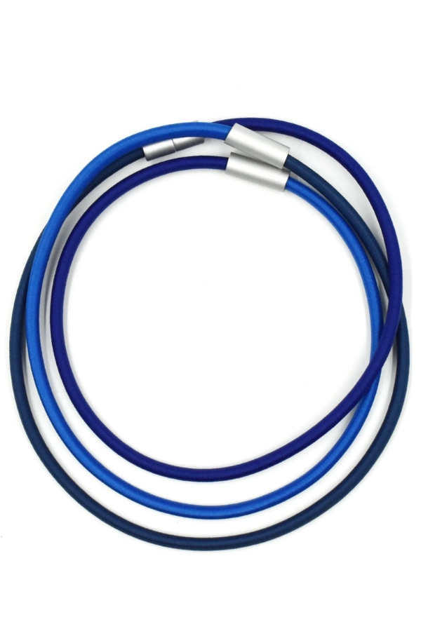 GO WITH THE FLOW ELASTIC CORD BRACELET B2288— Ocean Blue
