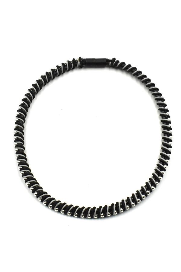 Beyond Simplicity Wax & Leather Cord Metallic Details Necklace K2451A