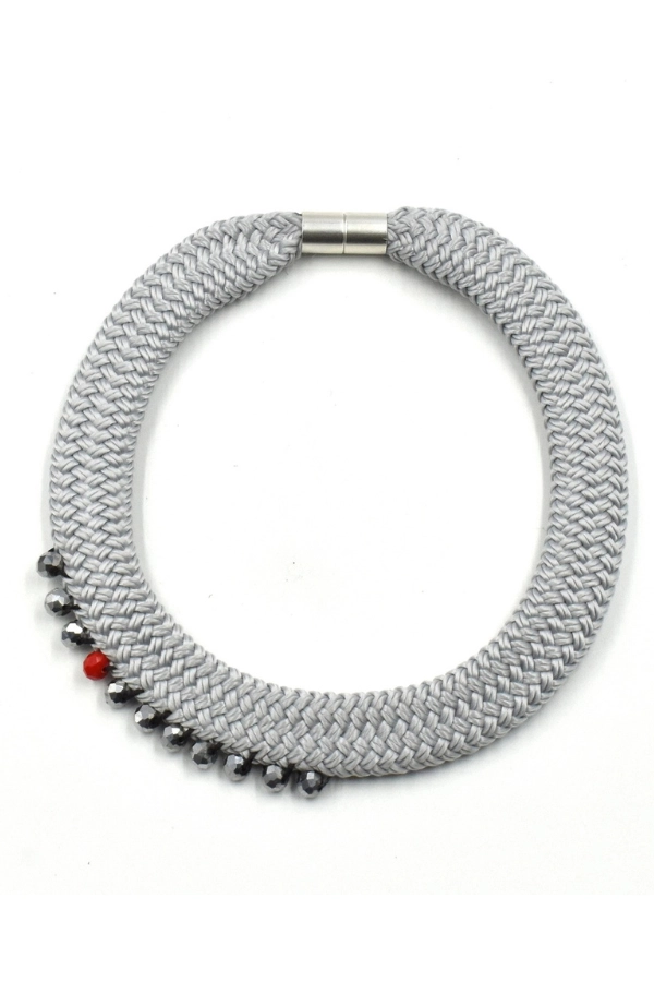 Beyond Simplicity Cord Glass Elements Necklace Κ2454F