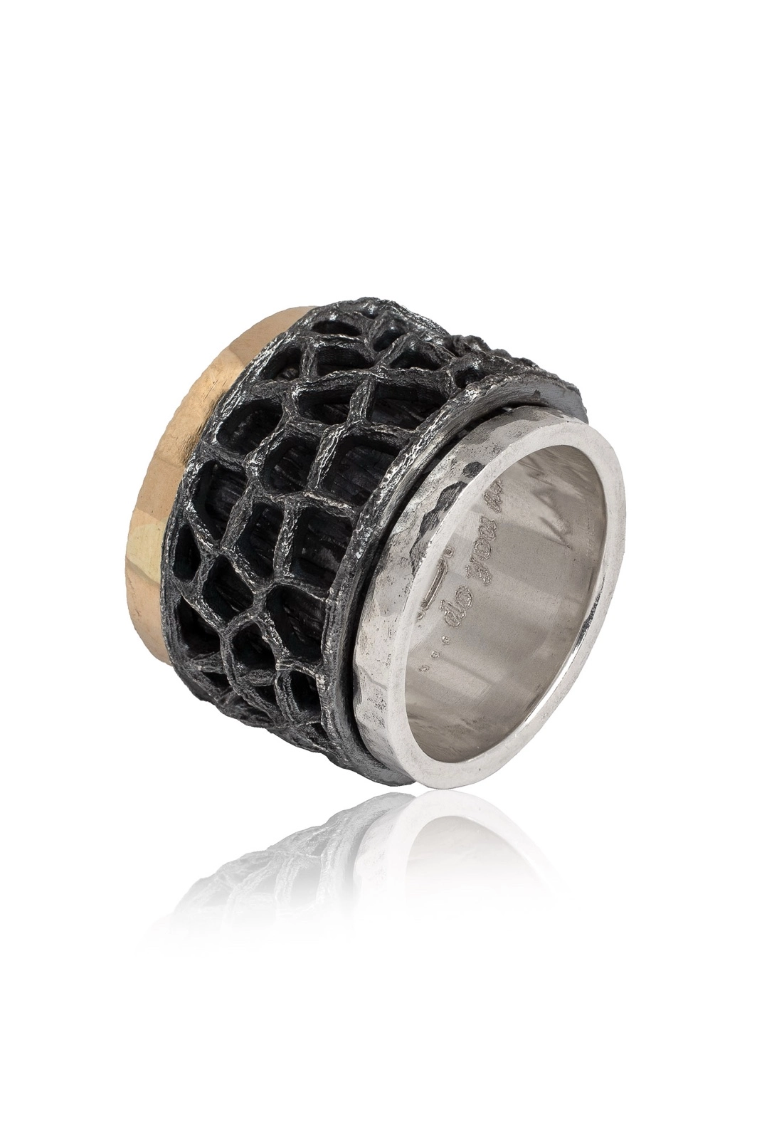 925 Sterling Silver and 18K Gold Ring