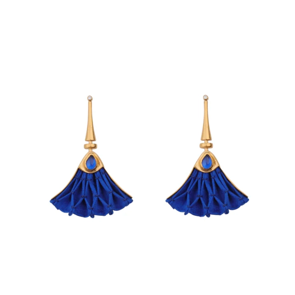 Lotus Earrings | Blue